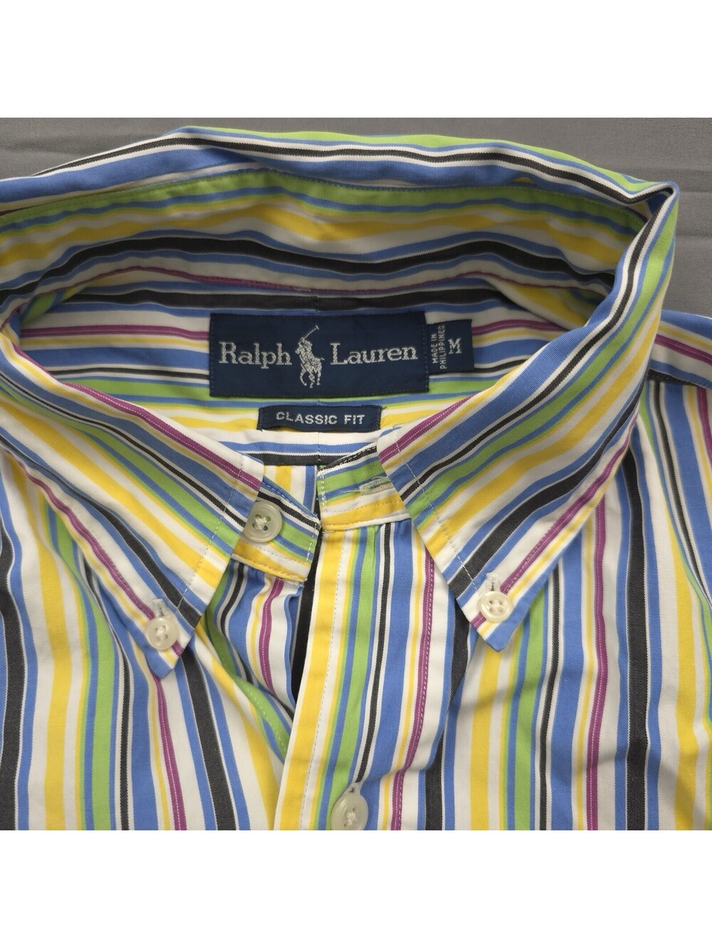 Polo Ralph Lauren Shirt Men XL Classic Fit Stripe Button Down Cotton Preppy - Picture 3 of 7